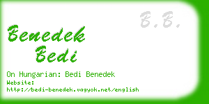 benedek bedi business card